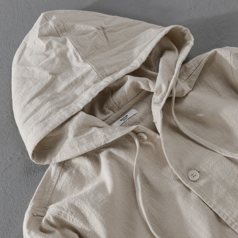 Felpa con cappuccio in lino Ravion™