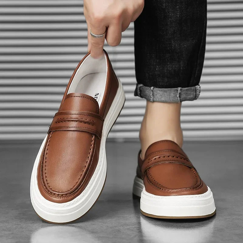 Mocasines Moico de cuero genuino