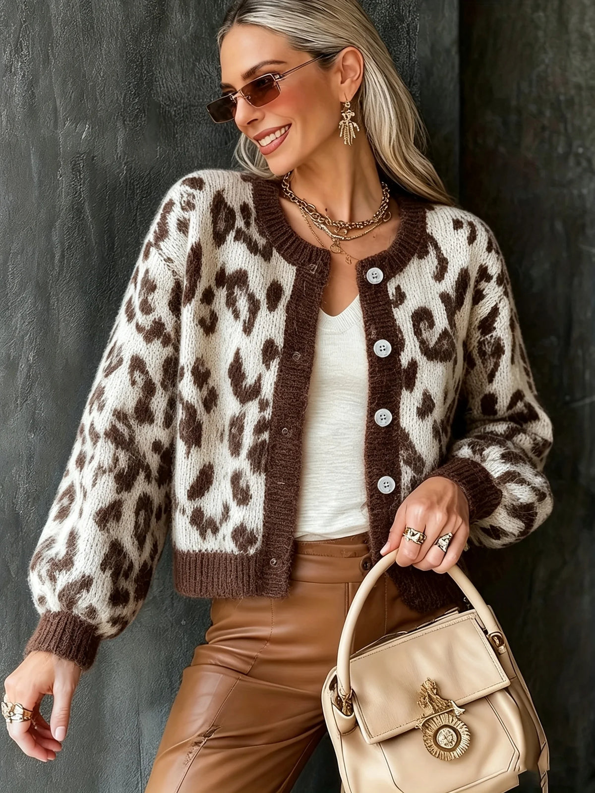 CAMILLE LEOPARD CARDIGAN