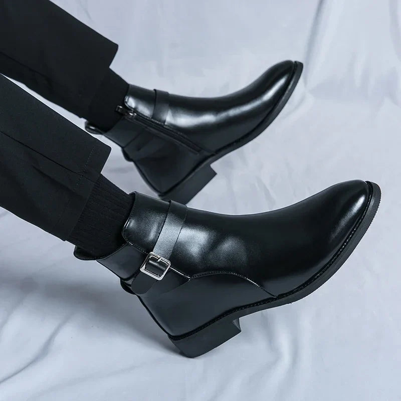 Bottines Chelsea Sergio en cuir véritable