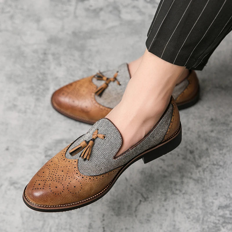 MATTEO HERRINGBONE LOAFERS