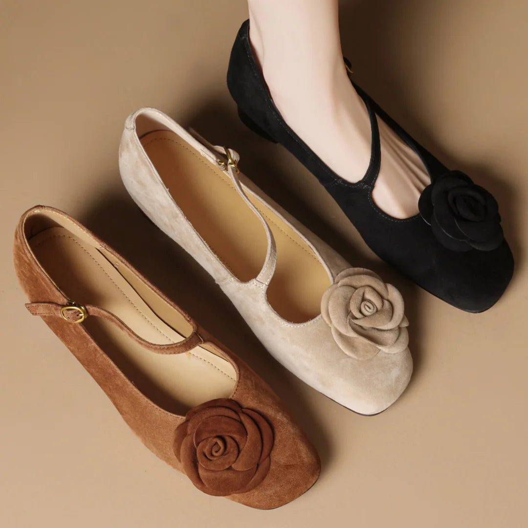 THEORA SUEDE MARY JANE HEELS
