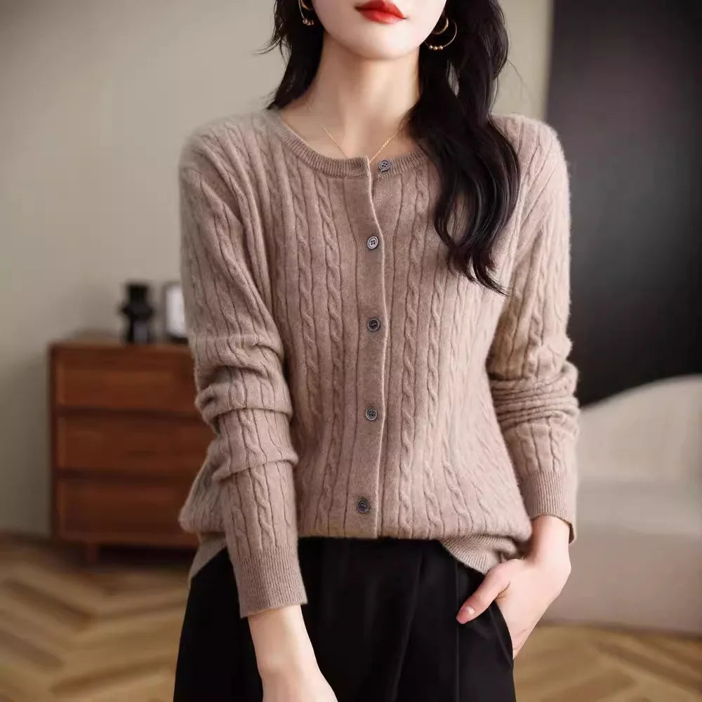 Cardigan en maille torsadée Veronica
