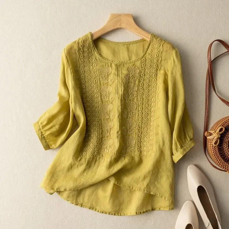 Blusa in lino Maeve