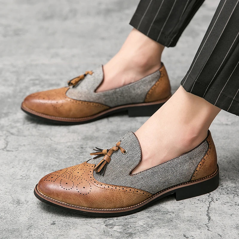 MATTEO HERRINGBONE LOAFERS