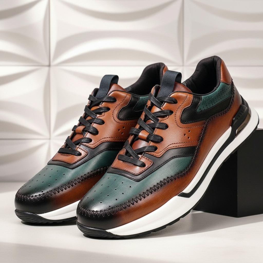 Sneakers Castello in pelle di vacchetta
