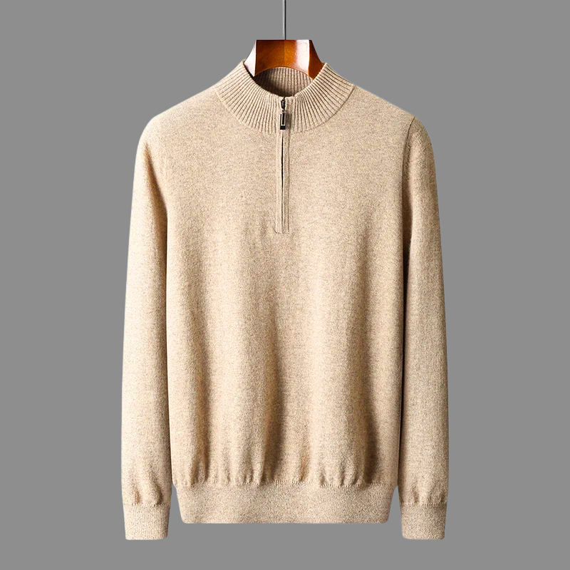 Pull Oslo en mérinos à col zippé