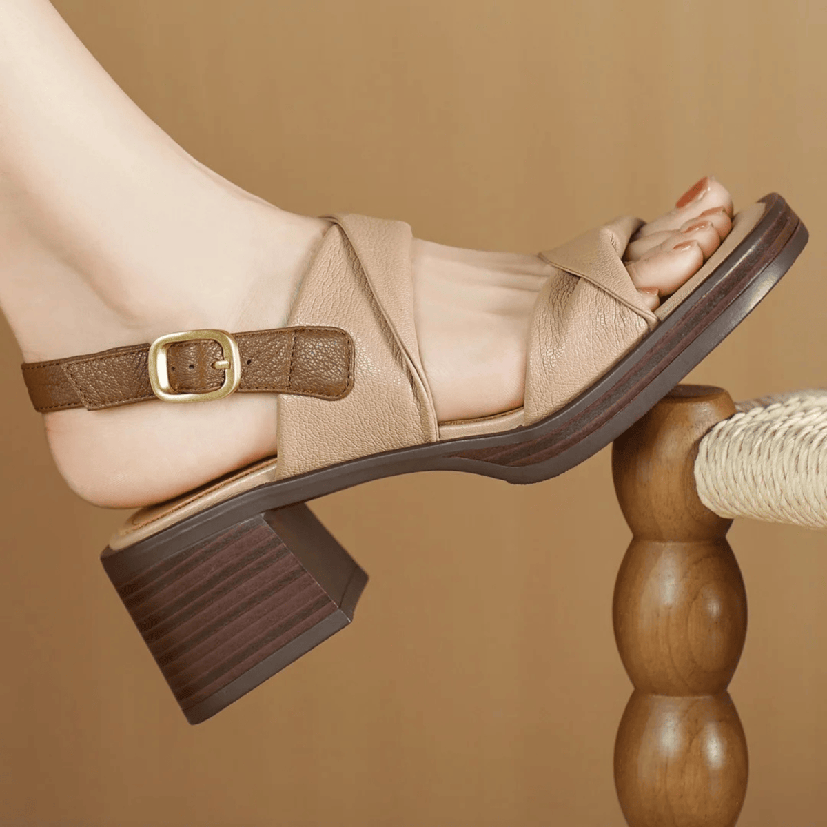 Maeve-sandaler i läder
