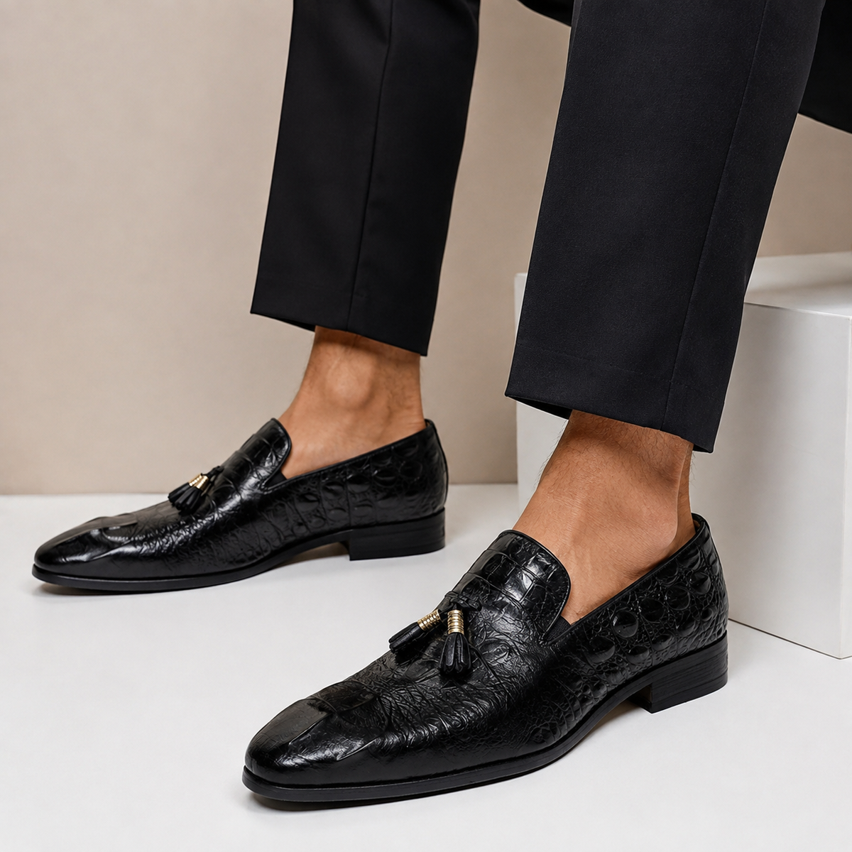 Barello Cowhide Leather Loafers