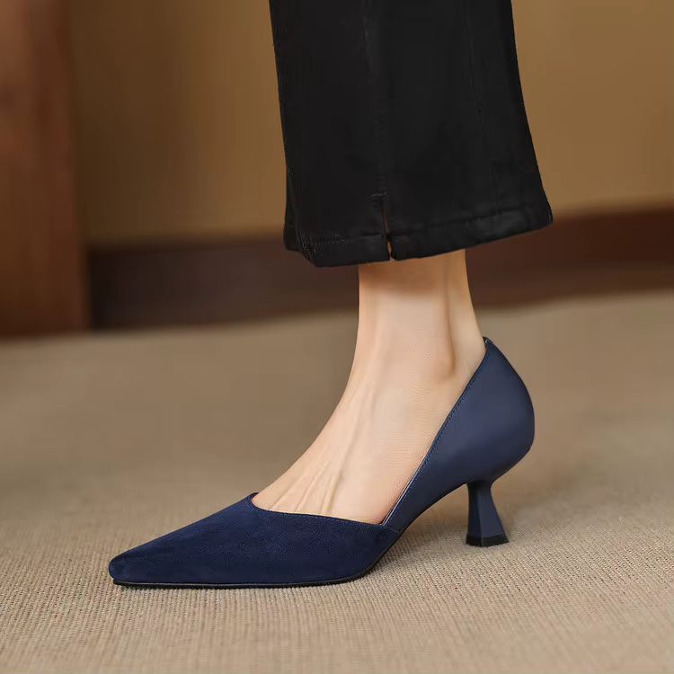 Mae Genuine Suede Heels