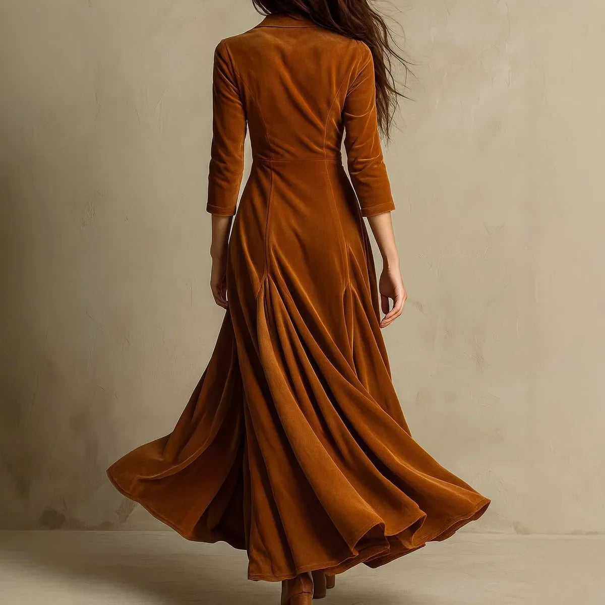 Alanna | Women's Tailored Long Sleeve Maxi Dress