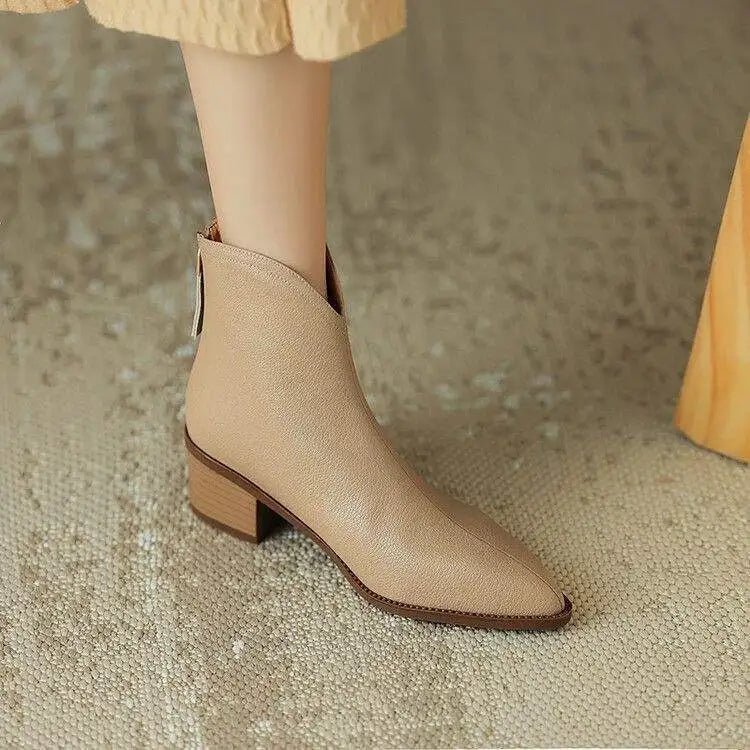 AMARA LEATHER ANKLE BOOTS - ARDEN ROVE