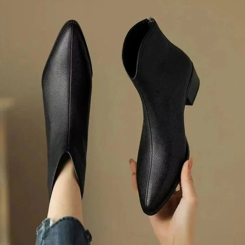 AMARA LEATHER ANKLE BOOTS - ARDEN ROVE