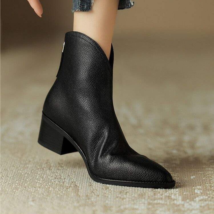 AMARA LEATHER ANKLE BOOTS - ARDEN ROVE