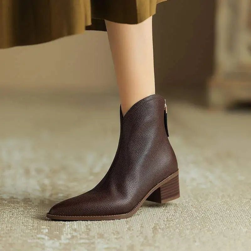 AMARA LEATHER ANKLE BOOTS - ARDEN ROVE