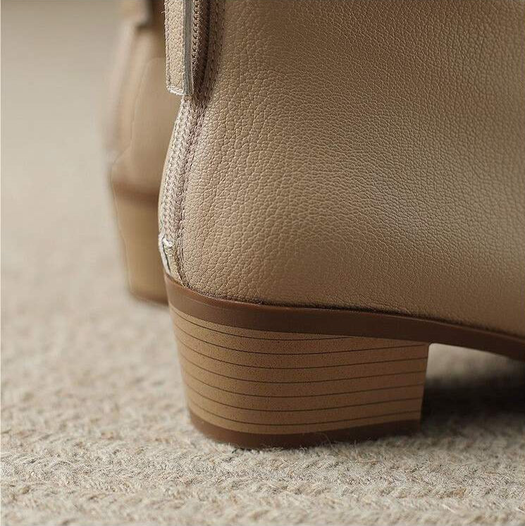 AMARA LEATHER ANKLE BOOTS - ARDEN ROVE