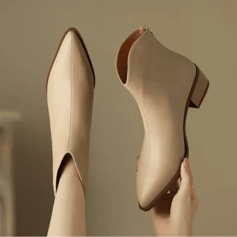 AMARA LEATHER ANKLE BOOTS - ARDEN ROVE