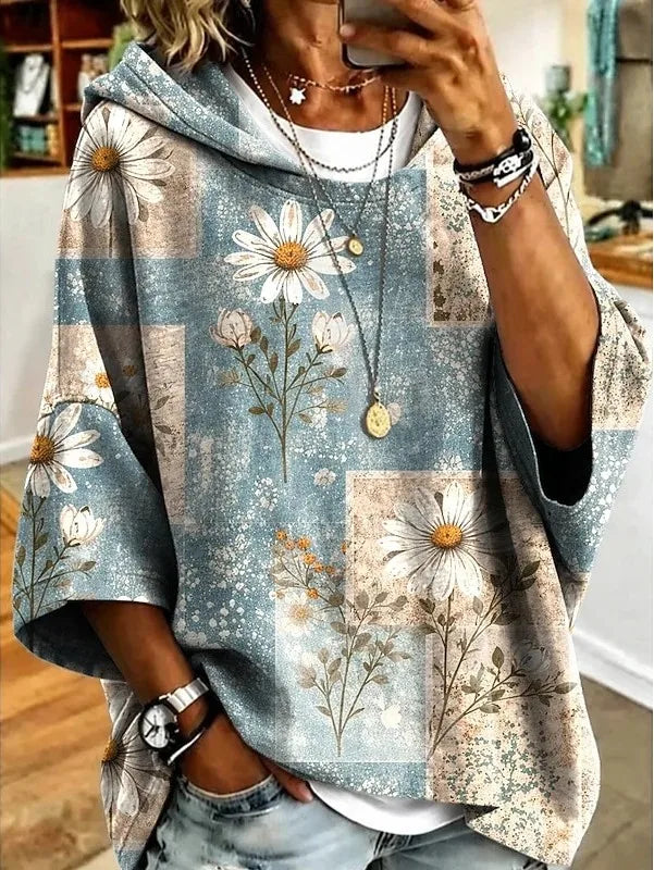 Amelie | Women's Floral Hoodie Sweater