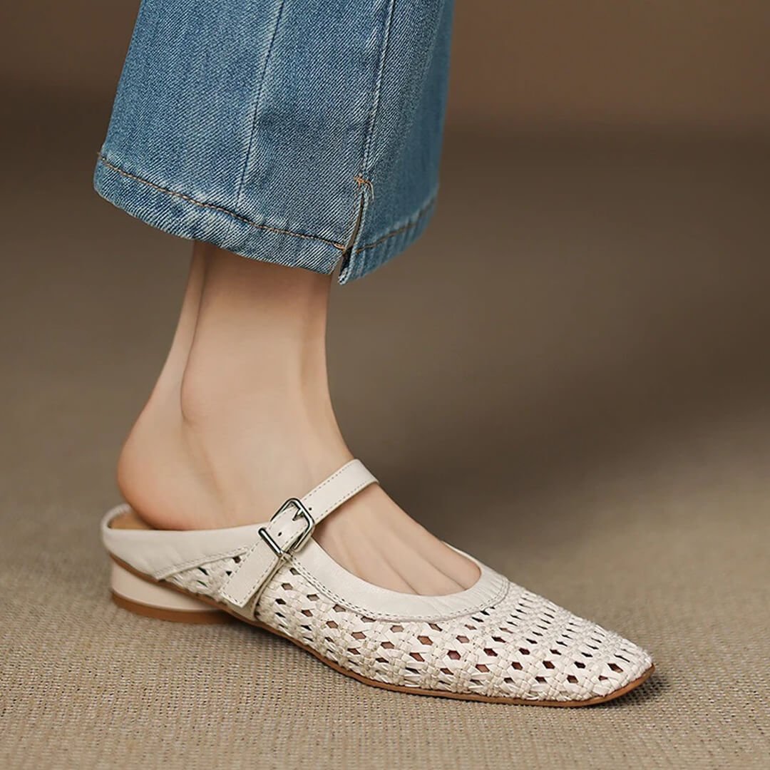 AMORA GENUINE LEATHER MULES - ARDEN ROVE