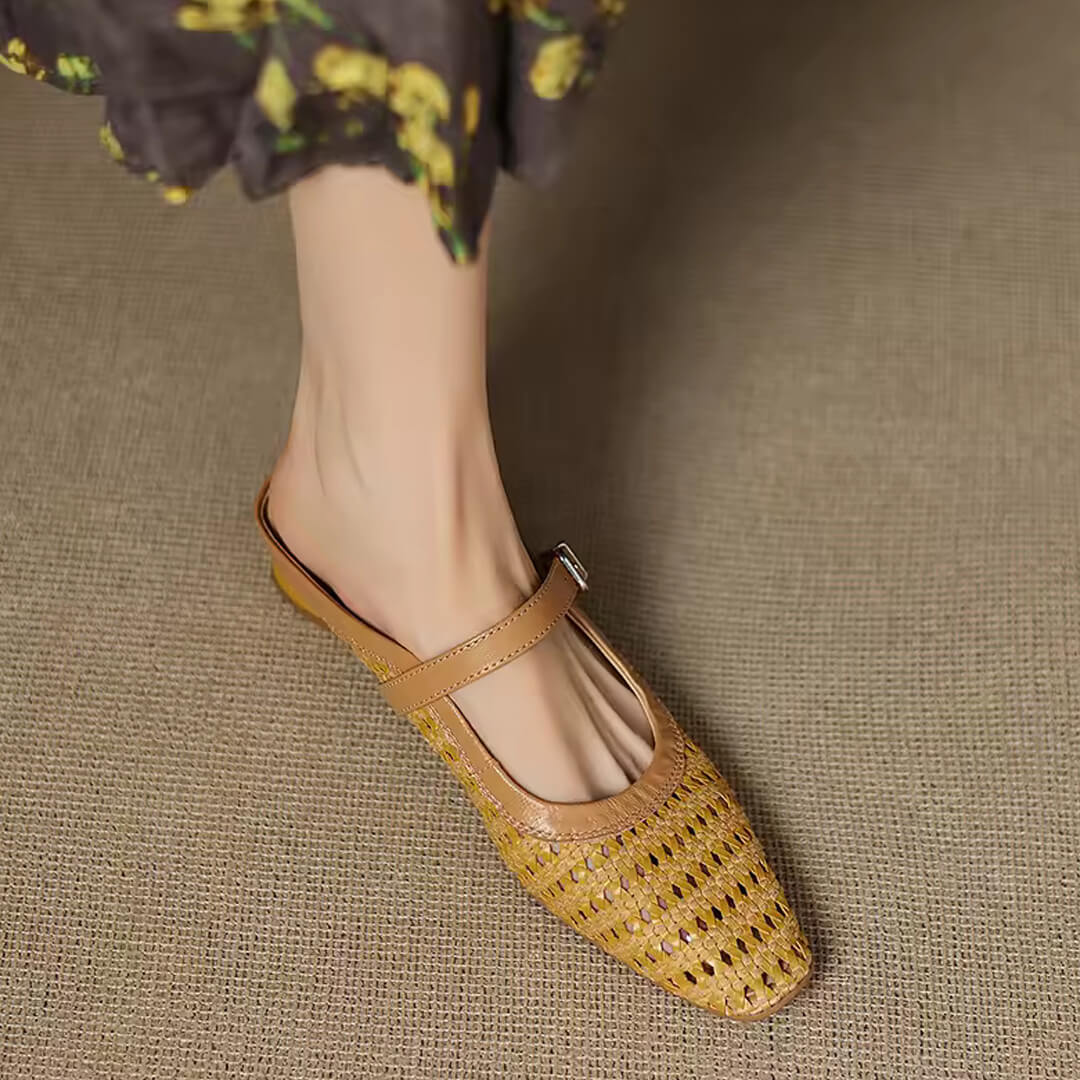 AMORA GENUINE LEATHER MULES - ARDEN ROVE