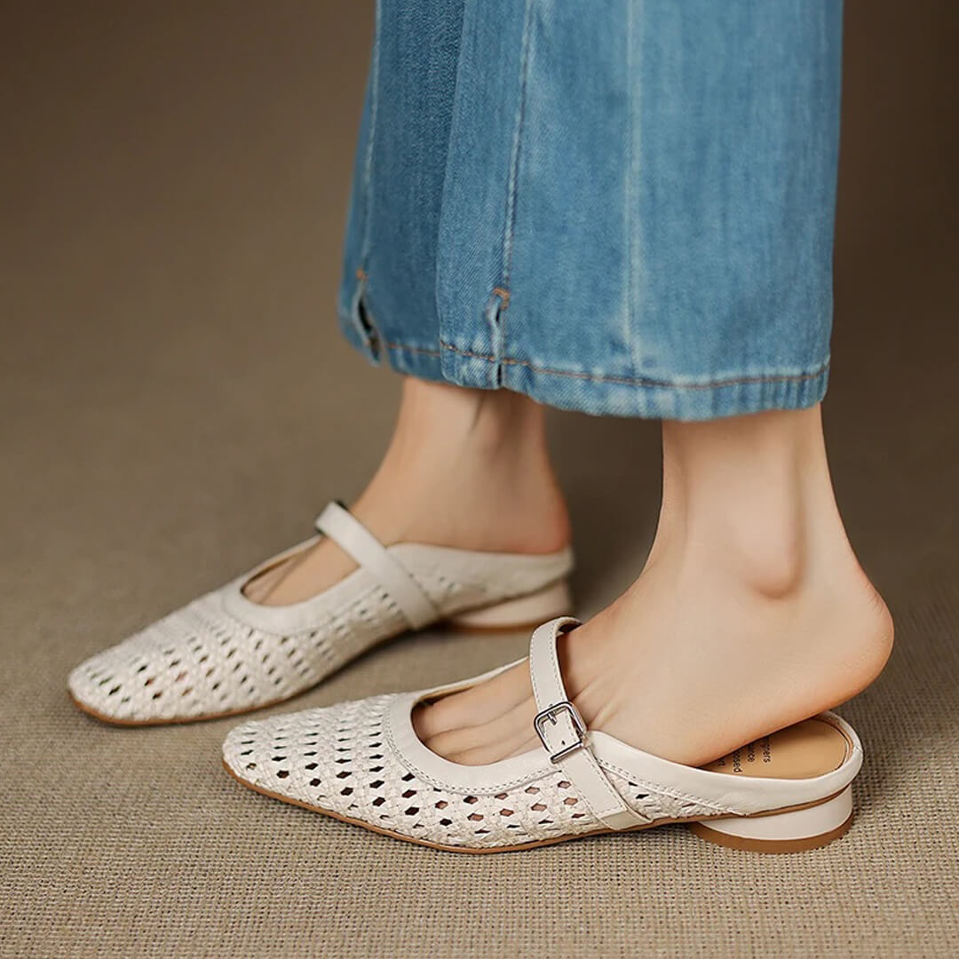 AMORA GENUINE LEATHER MULES - ARDEN ROVE