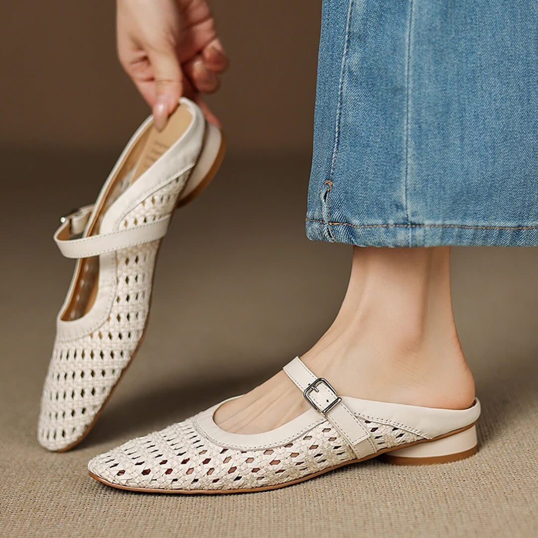 AMORA GENUINE LEATHER MULES - ARDEN ROVE