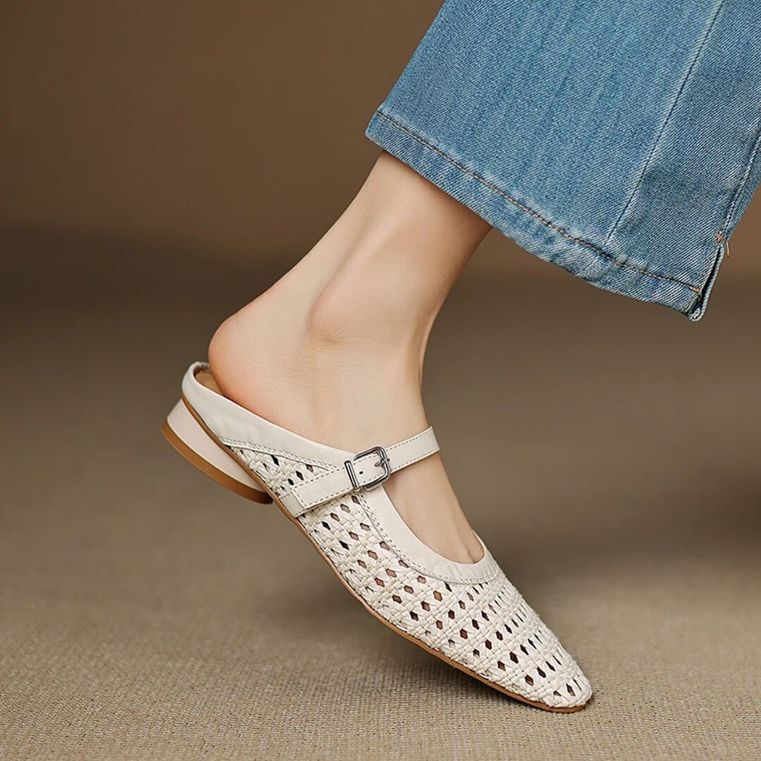 AMORA GENUINE LEATHER MULES - ARDEN ROVE