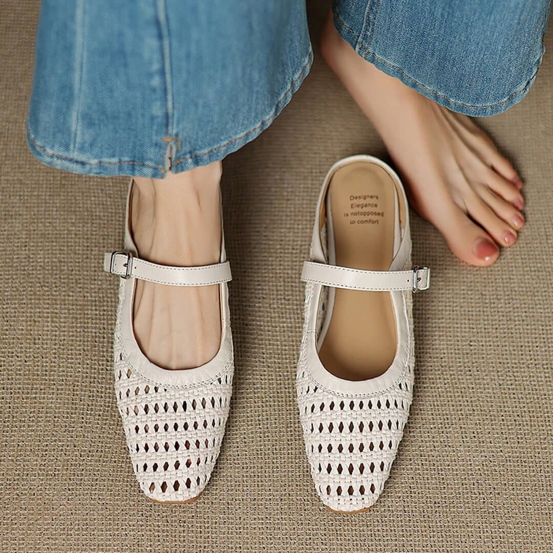 AMORA GENUINE LEATHER MULES - ARDEN ROVE