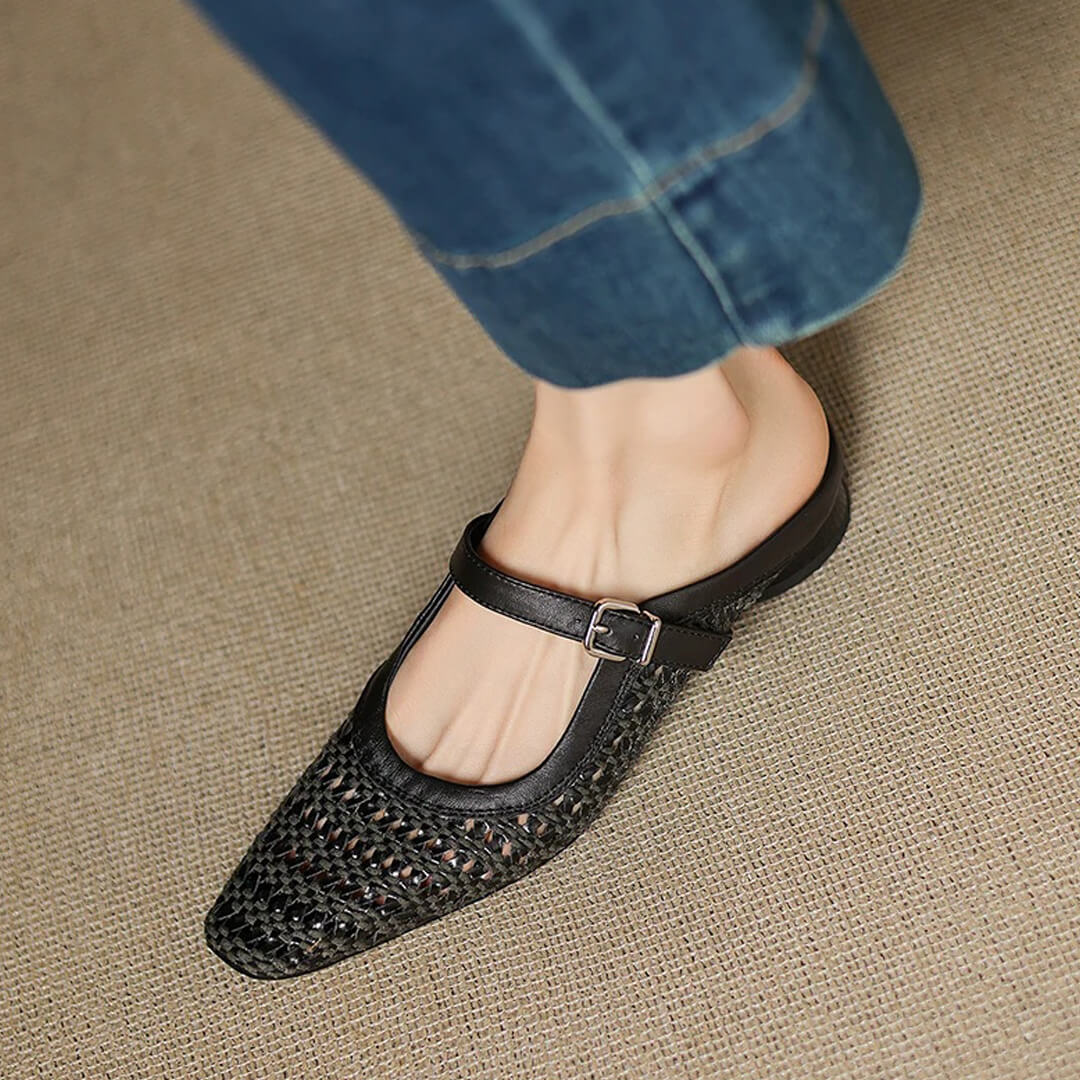 AMORA GENUINE LEATHER MULES - ARDEN ROVE