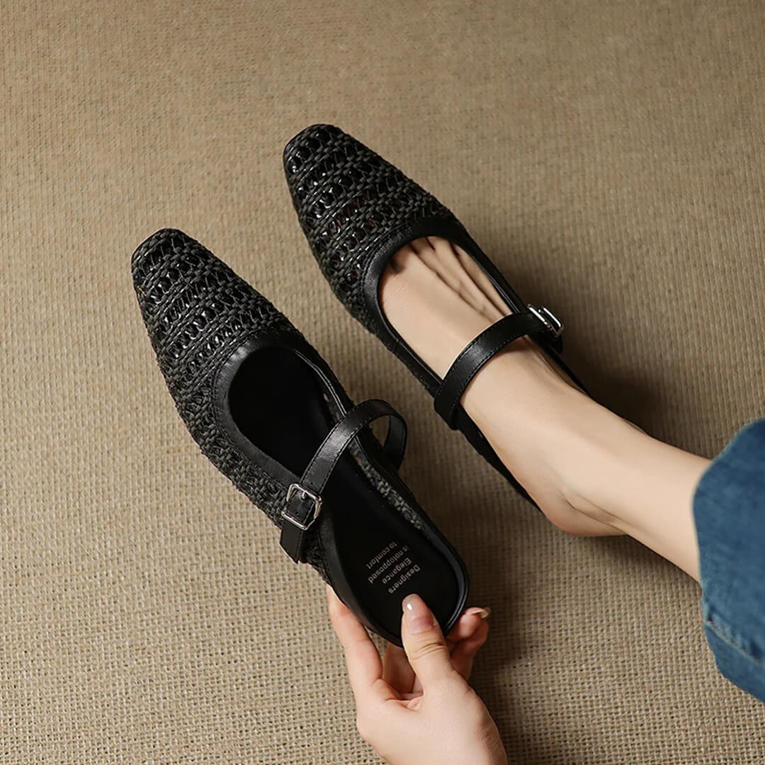 AMORA GENUINE LEATHER MULES - ARDEN ROVE