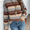 Anneliese | Women's Cozy Striped Round-Neck Sweater