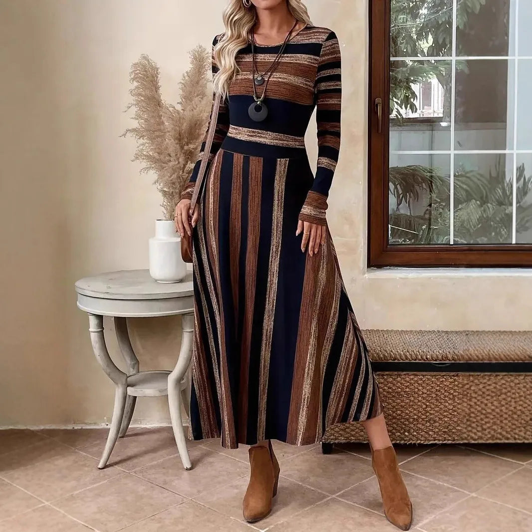 Anoushka | Women's Elegant Fall Midi Dress