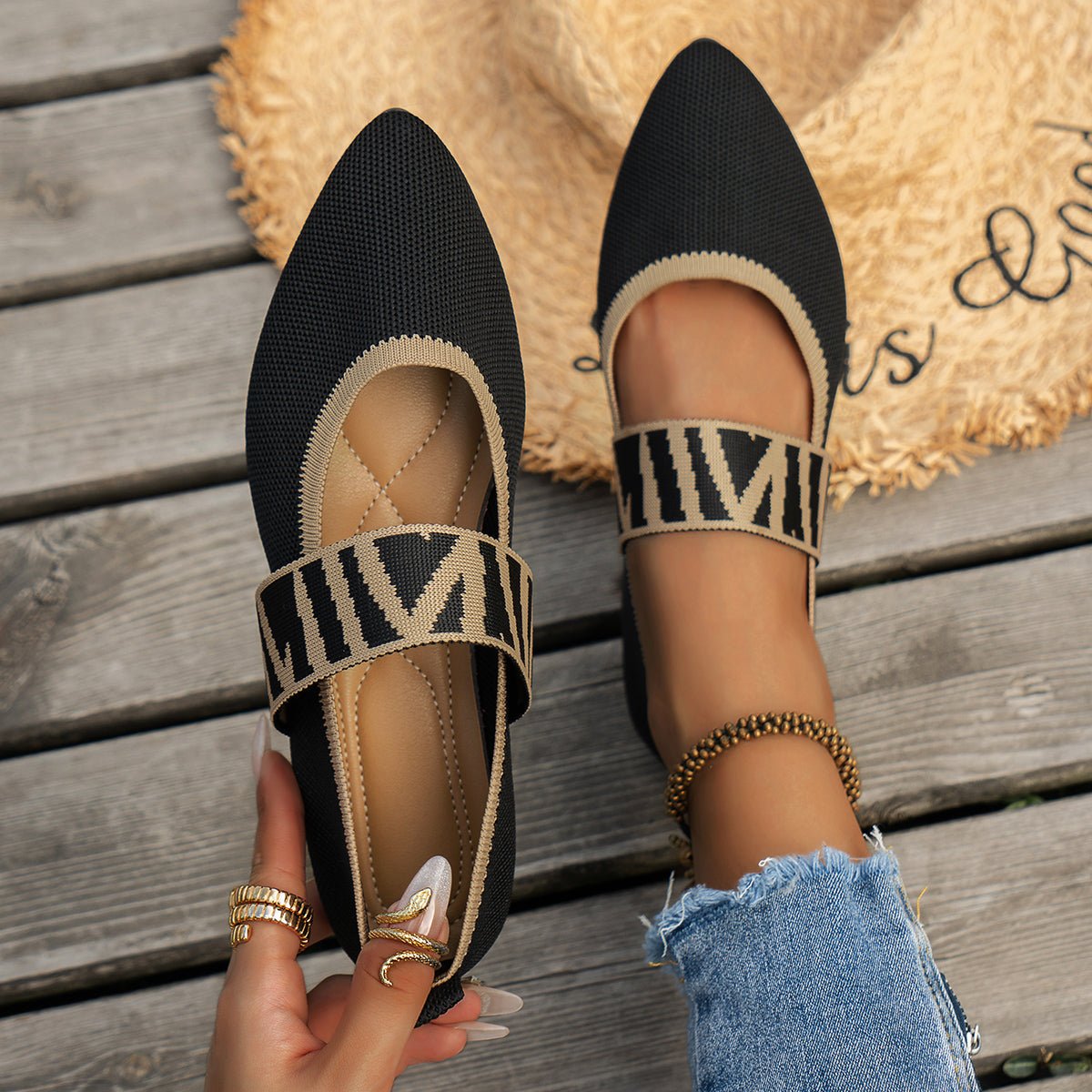 Aria Signature Knit Flats - ARDEN ROVE