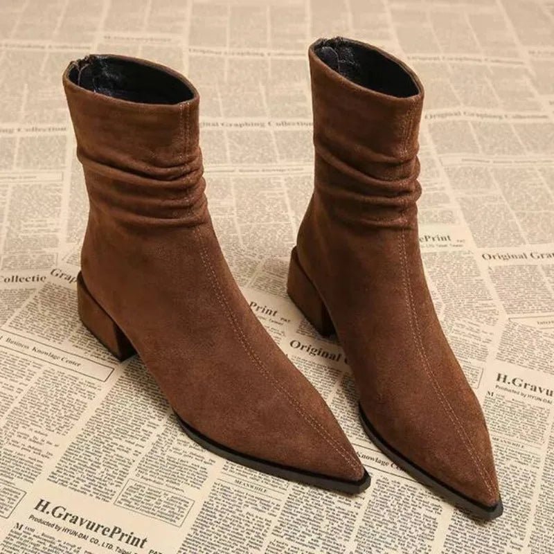 Auburn Suede Ankle Boot - ARDEN ROVE