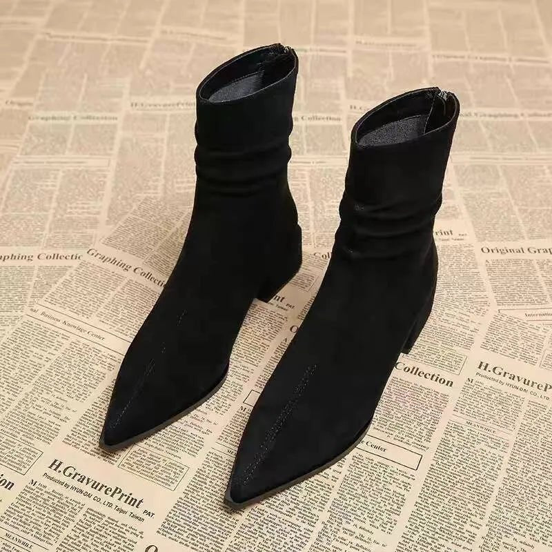 Auburn Suede Ankle Boot - ARDEN ROVE