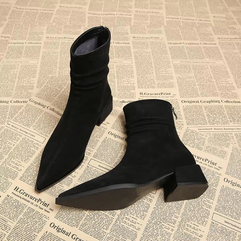 Auburn Suede Ankle Boot - ARDEN ROVE