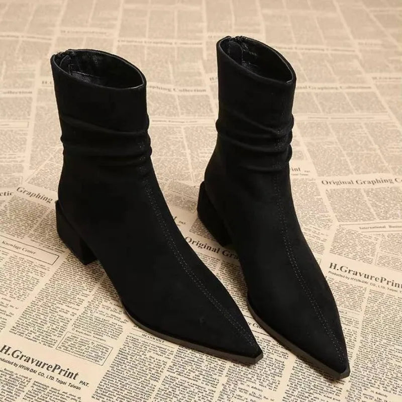 Auburn Suede Ankle Boot - ARDEN ROVE