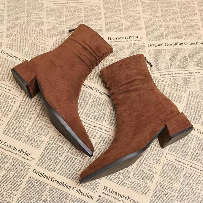Auburn Suede Ankle Boot - ARDEN ROVE