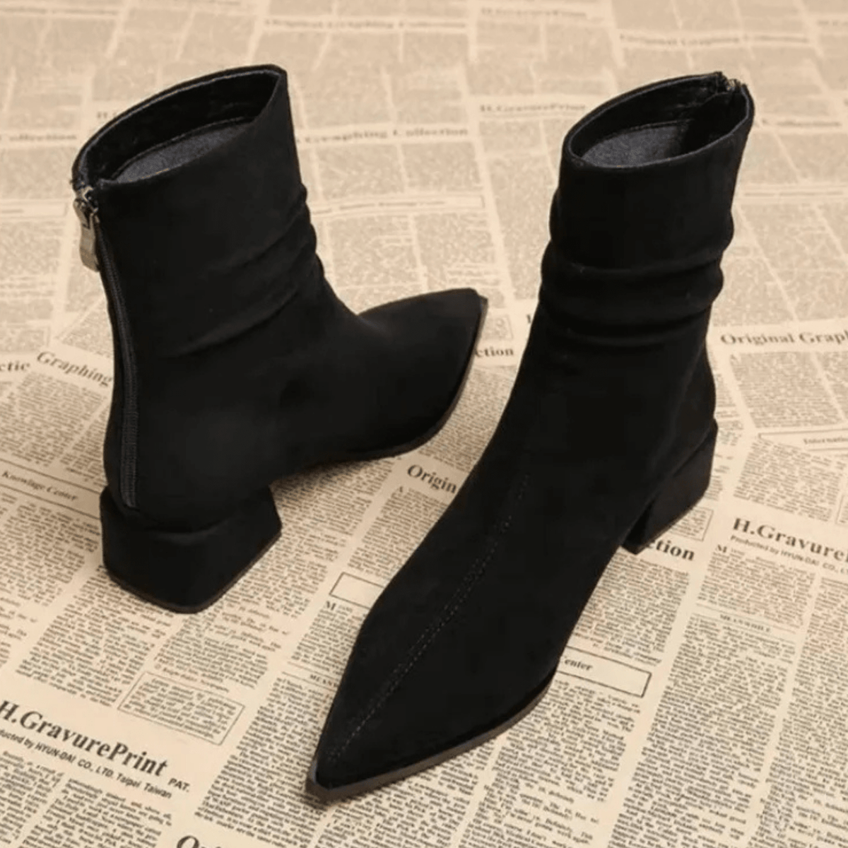 Auburn Suede Ankle Boot - ARDEN ROVE