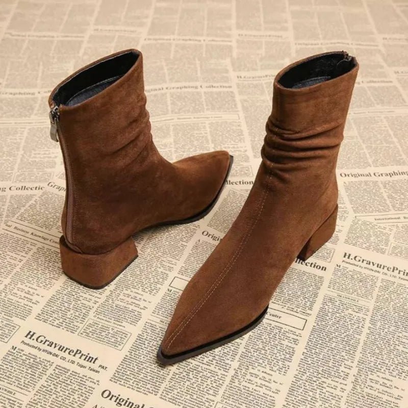 Auburn Suede Ankle Boot - ARDEN ROVE