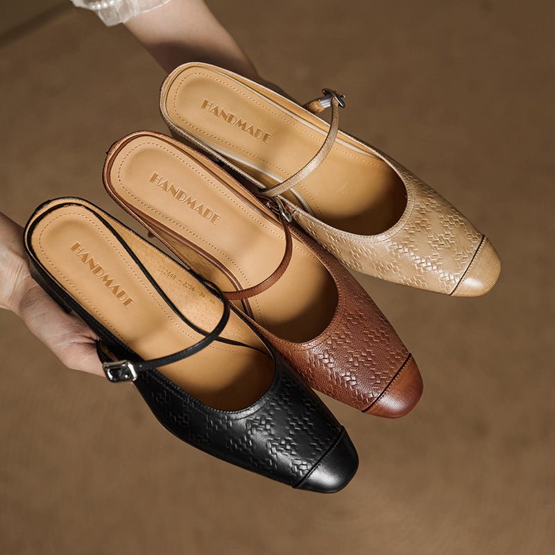 AURELIA GENUINE LEATHER MULES - ARDEN ROVE