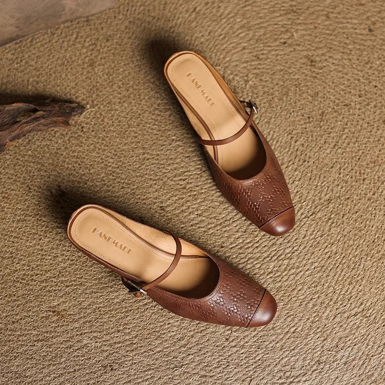 AURELIA GENUINE LEATHER MULES - ARDEN ROVE