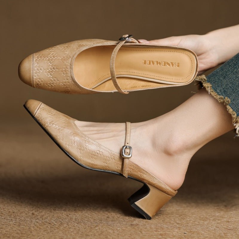 AURELIA GENUINE LEATHER MULES - ARDEN ROVE