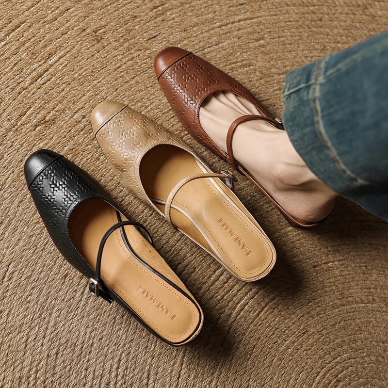 AURELIA GENUINE LEATHER MULES - ARDEN ROVE