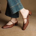 AURELIA GENUINE LEATHER MULES - ARDEN ROVE