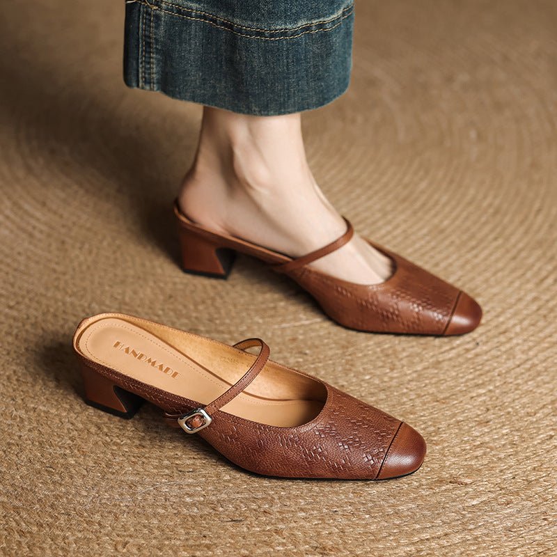 AURELIA GENUINE LEATHER MULES - ARDEN ROVE