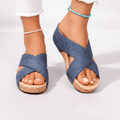 AURELIA LEATHER PLATFORM SANDALS - ARDEN ROVE
