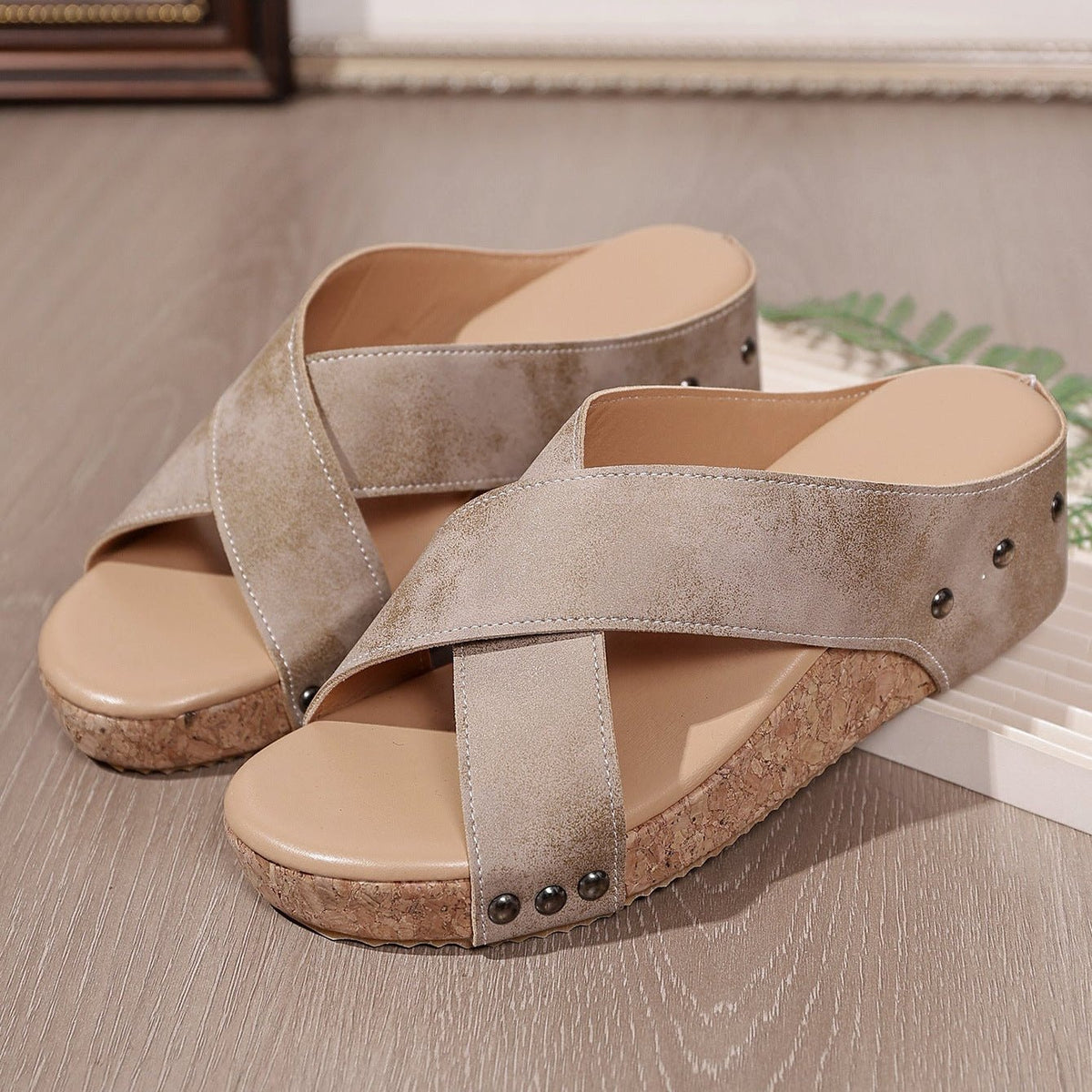 AURELIA LEATHER PLATFORM SANDALS - ARDEN ROVE