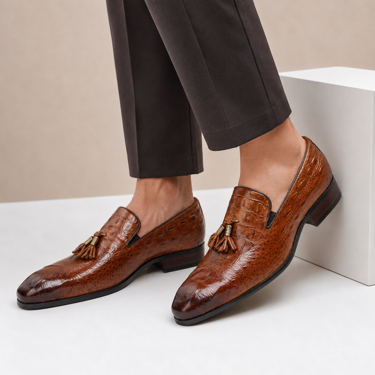 Barello Cowhide Leather Loafers
