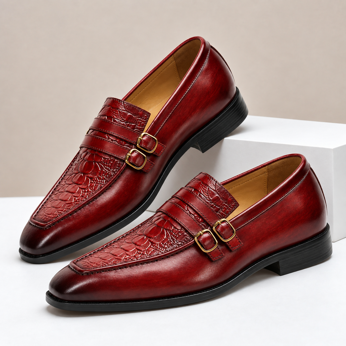 Alaric Cowhide Leather Loafers